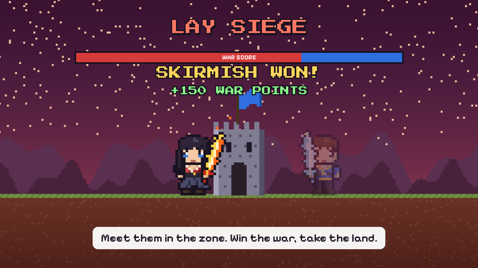 Illustration: a siege skirmish in front of the keep