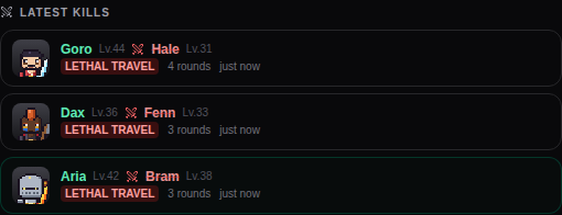 Lethal kills on the Killboard