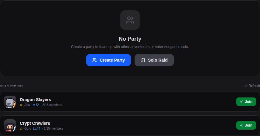 Open parties anyone can join