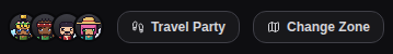 Your travel party on the Travel page